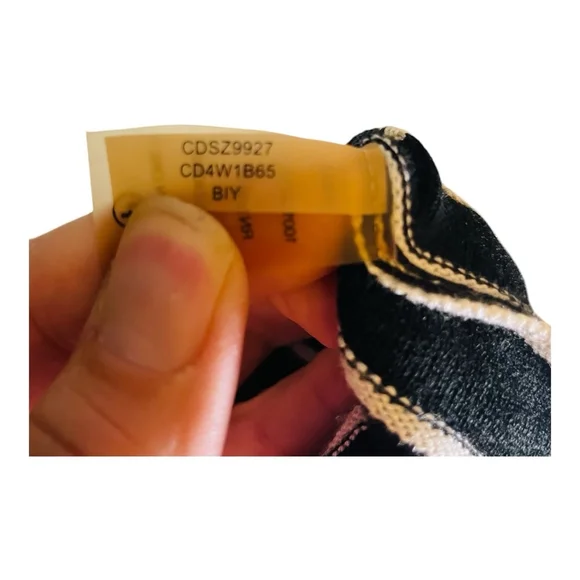 Calvin Klein Womens Midi Dress S Small Black & White Striped Pencil Professional - Picture 10 of 12